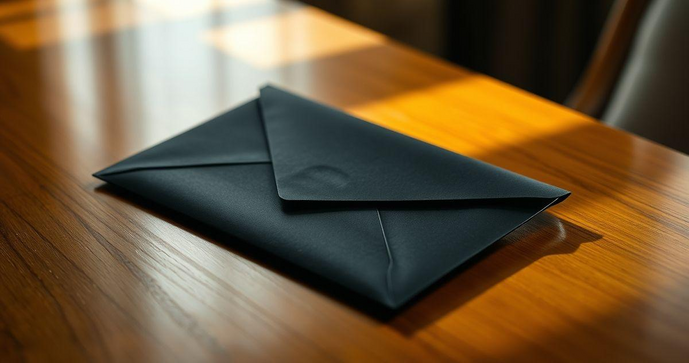 Envelope preto é a escolha ideal para apresentações elegantes e sofisticadas. Descubra suas vantagens e como utilizá-lo.