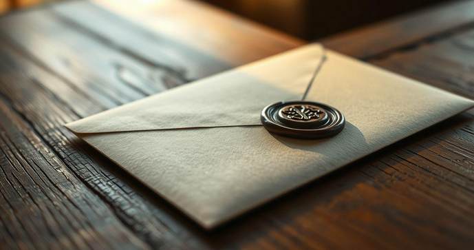 Envelope com Lacre Personalizado para Eventos Especiais