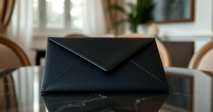 Envelope preto é a escolha ideal para dar um toque sofisticado às suas correspondências