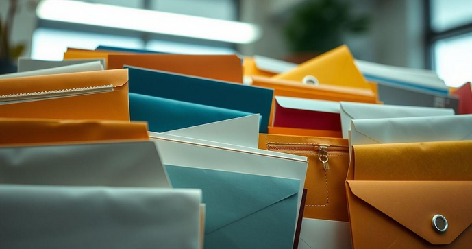 Envelope com fecho zip como solução prática para armazenamento